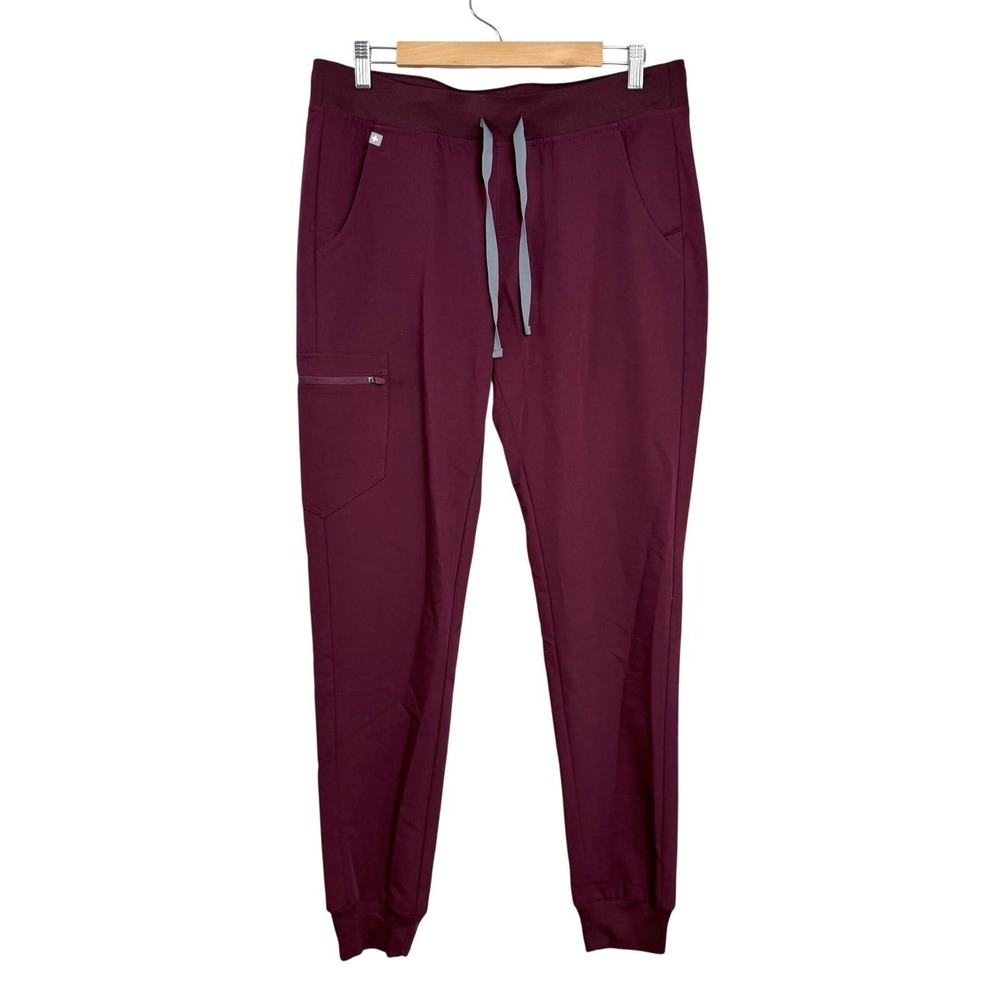 FIGS Zamora Jogger Scrub Pants Womens Medium Tall Burgundy Maroon W18SW2005T